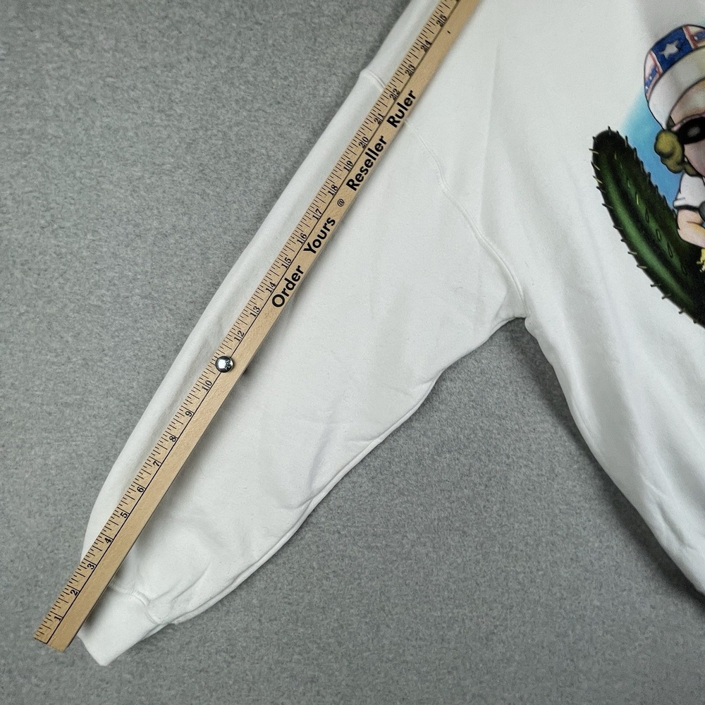 channel 5 News Sweatshirt Men's Large White pullover Andrew Callaghan All Gas NO - Picture 9 of 9